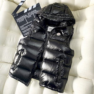 
Down vest short thickened vest for men and women same style vest can be removed and white duck down warm winter vest Mengsikou