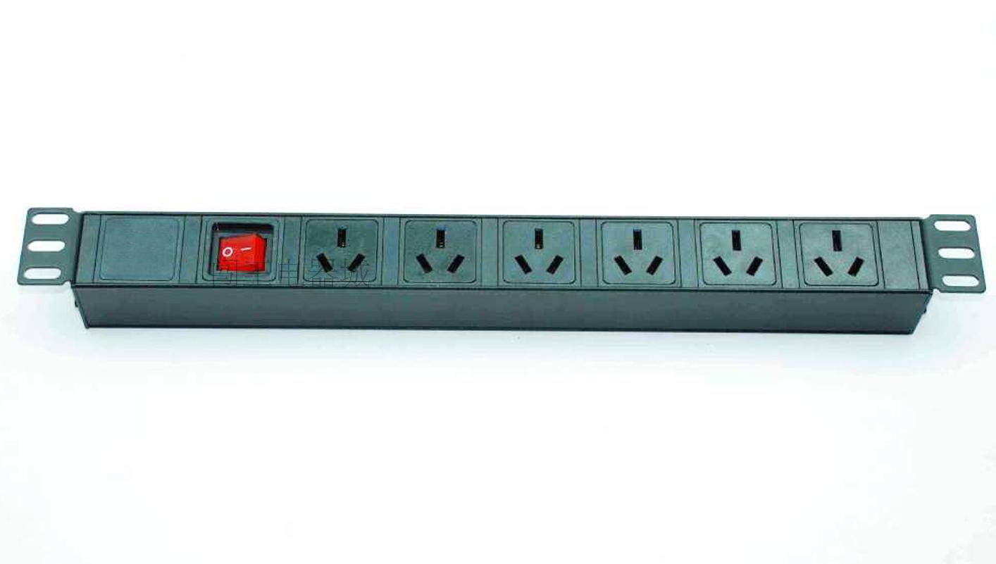 特价pdu插座 机柜专用国标pdu插座六位铝合金插排 pdu电源插座2米