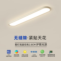 Ultra-Thin Minimalist Seamless Strip Ceiling Light, Simple Led Balcony Entrance Door Cloakroom Lighting Fixture