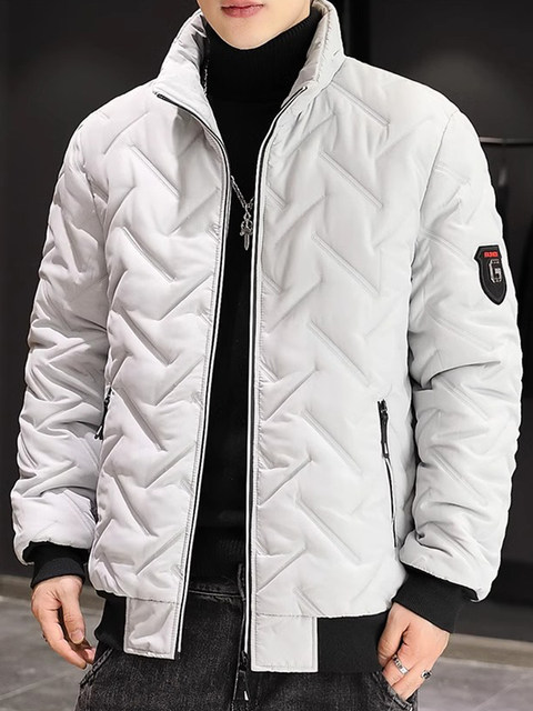 Classic Check Clamp Cotton Winter Men Jacket