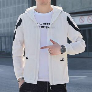 
2024 Summer Ice Silk Sun Protection Clothing Men's Outdoor Lightweight Jacket Anti-UV Skin Windbreaker Sun Protection Clothing Jacket