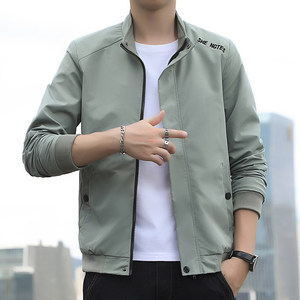 Spring and autumn coat men 2024 new stand -up collar jacket trend wild casual wind coat gown men's clothes
