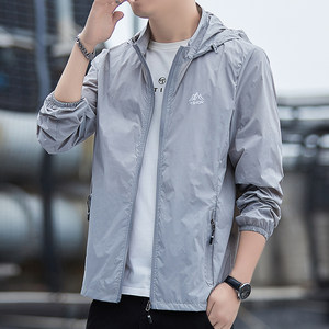 2025 summer ice silk sun protection clothes for men thin breathable jacket fishing jacket hooded skin clothes for men