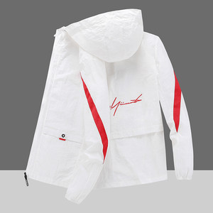 Sunscreen men's summer coat ice silk breathable jacket outdoor casual skin jacket sports fishing sunscreen suit