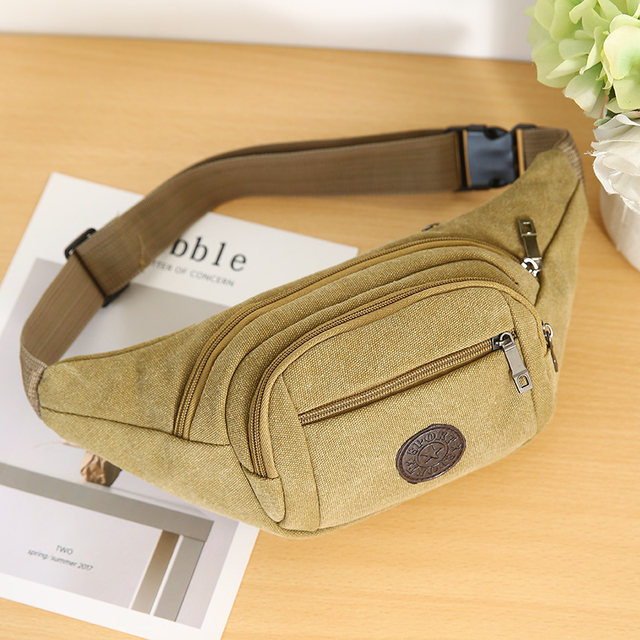 Men's waist bag work site multi-functional bag wear-resistant canvas ...