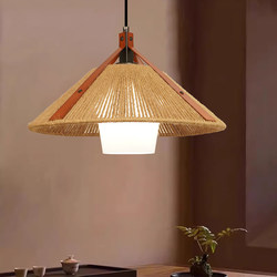 Wabi-Sabi Style Hemp Rope Woven Pendant Light, French Retro Style, Suitable for Restaurants, Hotels, Tea Houses, Booths, Guesthouses, Bedrooms, Study Rooms, and Project Lighting