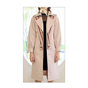
NOWSHOW LONG Autumn New Product with Shawl Grape Purple Slimming Medium-length Casual Trench Coat 213117