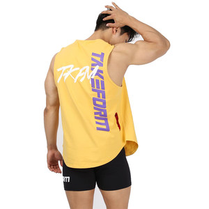 Muscle shirt brother summer thin men's sleeveless T -shirt men's shoulder vest fitness training sweat shirt pure cotton T man