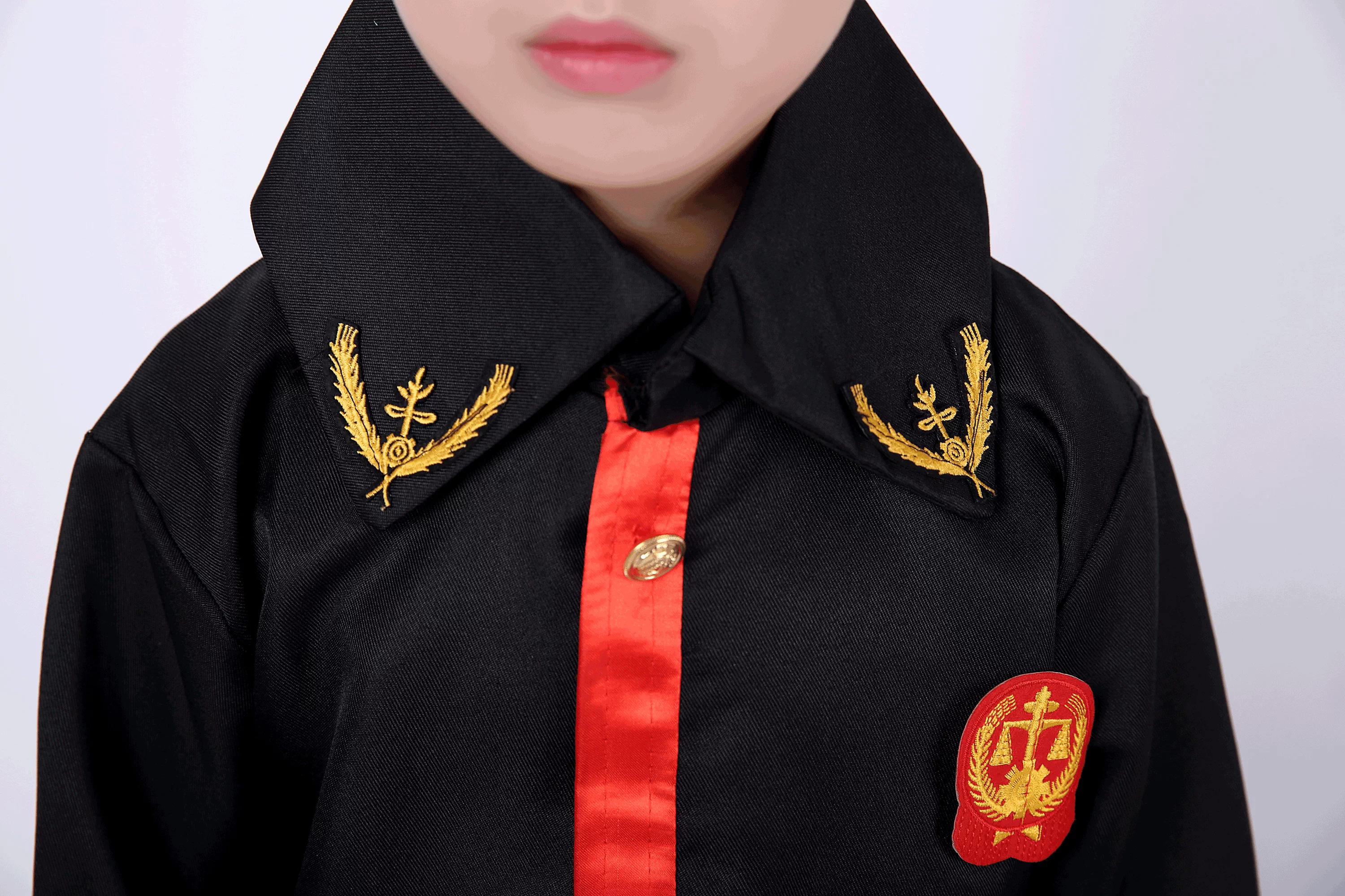 儿童模拟法庭服装法槌法官袍服装儿童法庭角色检察官法官角色服