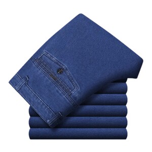 
Autumn jeans men's loose straight casual trousers men's trousers spring and autumn high-waisted dad middle-aged men's trousers
