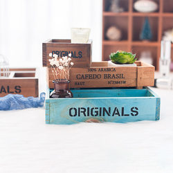 Nordic Style Vintage Storage Wooden Box Photo Props Desktop Miscellaneous Items ins Decoration Cosmetics Zakka