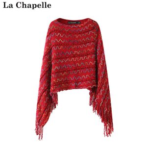 La Chapeelle national wind shawl cloak outer sleeve women's hood loose streaming sweater
