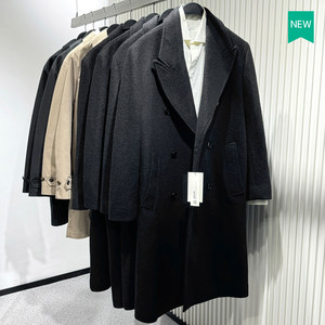 
Cabinet 1599! New autumn and winter mid-length double-breasted woolen windbreaker pure wool parka ZA9621160