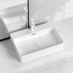 Rectangular and Round Countertop Washbasins, Single Basin, Small Ceramic Washbasin for Home Bathroom and Balcony