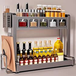 New Kitchen Multifunctional Household Seasoning Storage Rack Chopsticks and Knife Holder Countertop Condiment and Kitchenware Organizer