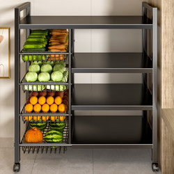 Kitchen Storage Rack, Floor-Standing Multi-Layer Vegetable Rack, Vegetable Storage Rack, Household Multi-Functional Pot Rack, Snack Storage Rack