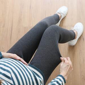 Maternity leggings spring and autumn styles, cotton-containing maternity pants, autumn and winter plus velvet, small long autumn pants set
