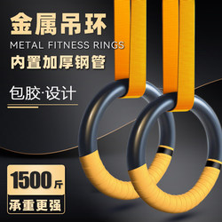Metal Pull-Up Rings for Home Fitness Equipment, Adult Indoor Pull-Ups, Circular Stretching, Spine Gymnastics Training Rings