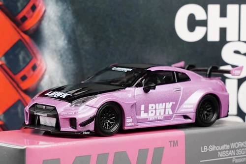 [Изобретательность] Mini GT1: 64 #418 Ver.2 Gtr R35 Pink Arloy Car Model