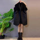 Fat Sister 2022 autumn and winter new large-size women's lapel woolen splicing coat style simple age-reducing jacket