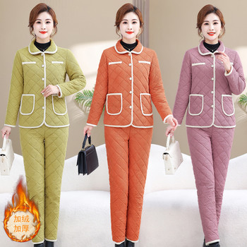 
Winter clothing for middle-aged and elderly people with velvet and thickened cotton suit