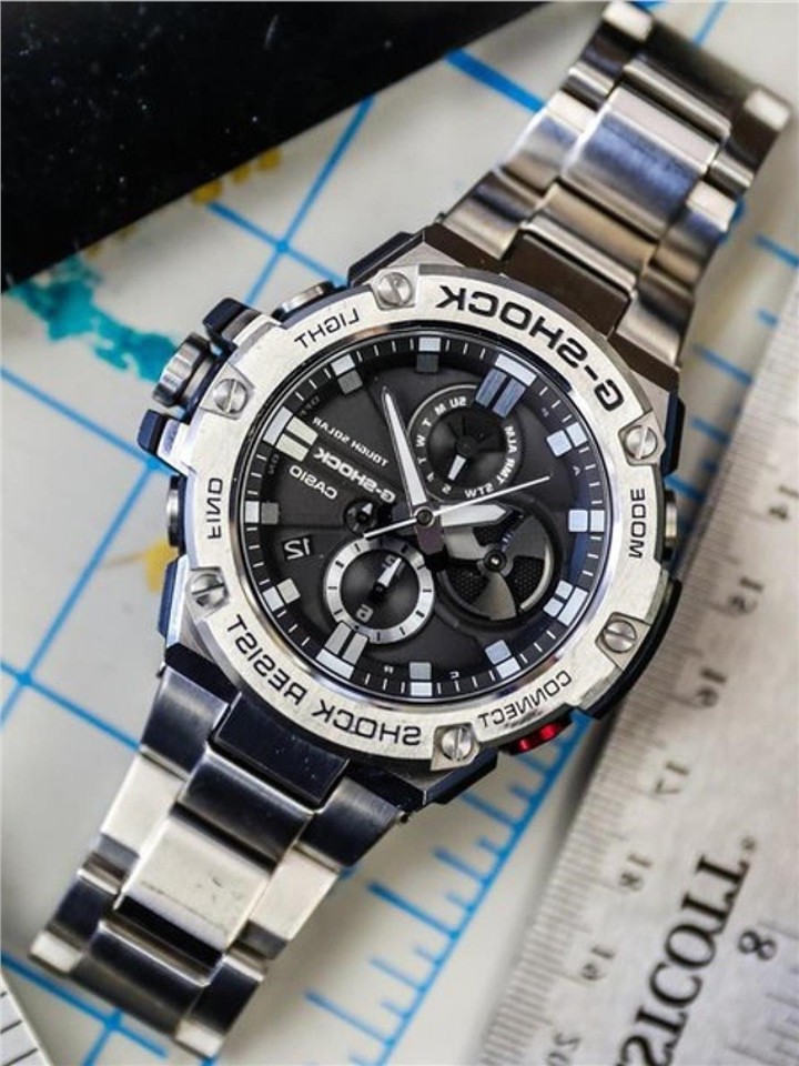 卡西欧g-steel光动能男表