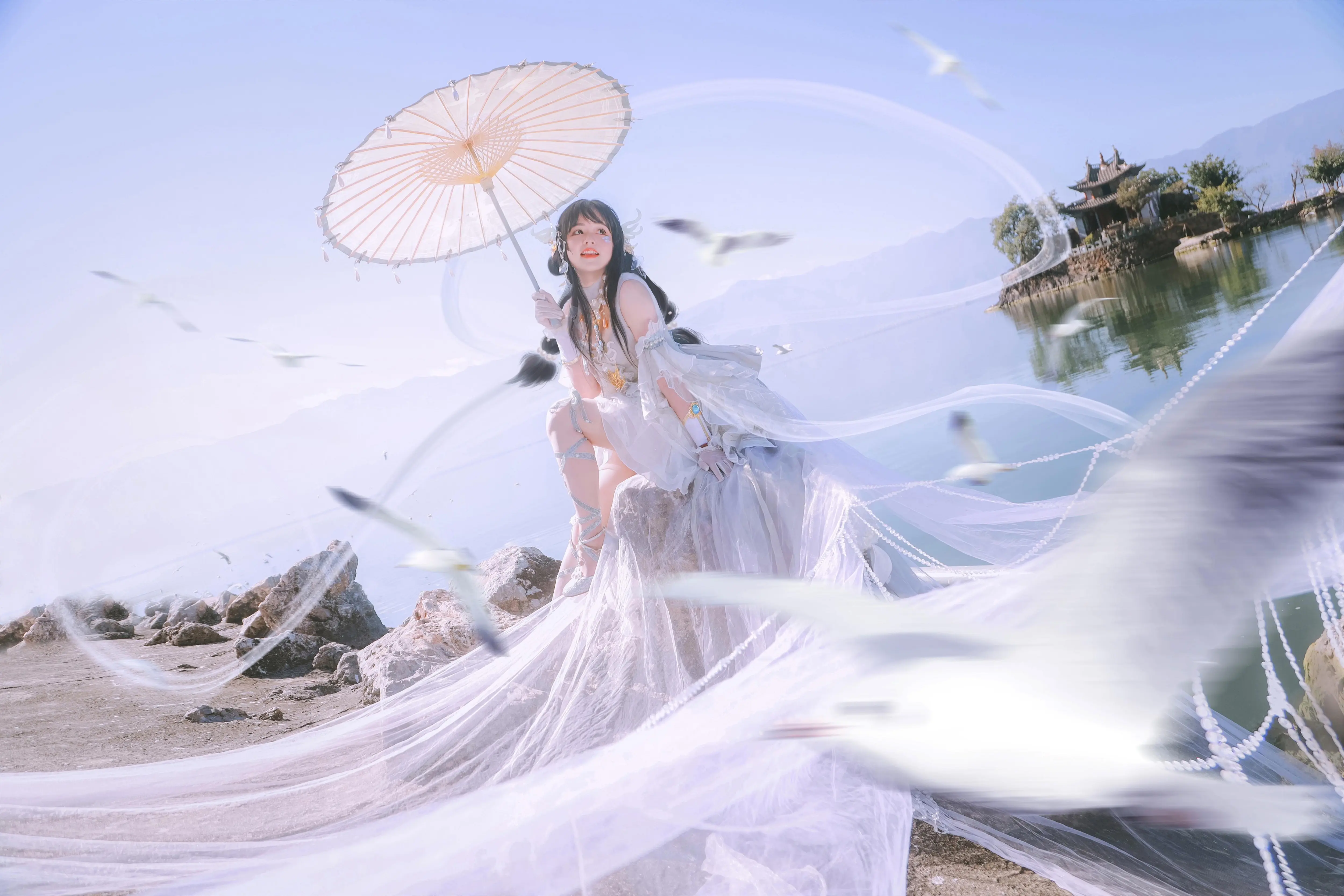 写意居】剑网三蓬莱萝莉cos 凌绝伞萝凌绝蓬莱萝莉配饰鞋