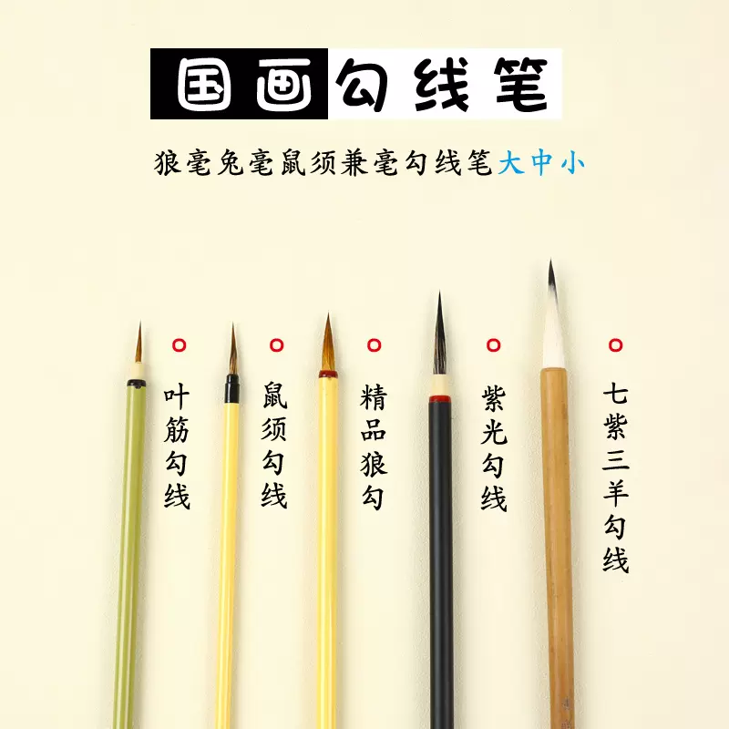四德文房毛笔狼毫兼毫羊毫套装大中小楷斗笔初学书法国画买三减一