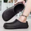 Giày Đầu Bếp Nam Mùa Xuân Slip-on Giày Da Lười Nam Chống Trơn Trượt Chống Thấm Nước Và Chống Dầu Làm Việc Nhà Bếp ngón Chân Cây Lau Nhà 