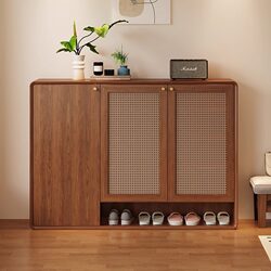 Wangkabe Solid Wood Shoe Cabinet for Living Room, Home Entryway, Multi-Layer Shoe Rack, Modern Minimalist Storage Shoe Cabinet