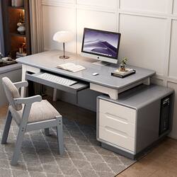 Solid Wood Desk with Counter, Modern Minimalist Luxury Design for Bedroom, Suitable for Junior High School Students, Home Use Computer Desk