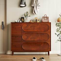Retro-Style Flip-Shoe Cabinet, Ultra-Thin 24cm Home Entryway Shoe Cabinet, Vintage Foyer Cabinet, Entryway Shoe Cabinet