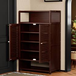 Mengshu Muyu Household Indoor Entrance Steel Multi-Layer New Model Large Capacity Dust-Proof Shoe Cabinet Shoe Rack