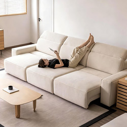 Helen Xianu Modern Minimalist Small Apartment Cream-Style Fabric Sofa Living Room Straight-Row Electric Sofa Bed