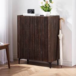 Yangman Shoe Cabinet and Storage Cabinet Integrated Against the Wall, Made of Solid Wood, Suitable for Home Entrance, Small Apartments, Outdoor Use, Modern Entryway Cabinet