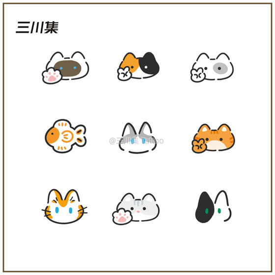 
Mini kitten, cat head, small animal, can be attached to finger, children's safe color tattoo sticker, waterproof, long-lasting, non-toxic for women