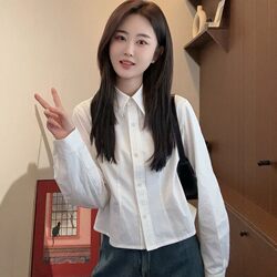 Designed to Be Versatile, Long-Sleeved Shirts for Women, New Spring and Autumn Styles, French Chic Layered Polo Collar Inner Layering Shirts