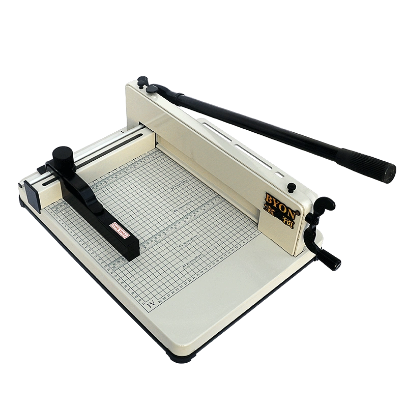 寶預858A4手動切紙機A4臺式重型厚層切紙刀投標書小型裁紙機圖文店裁紙刀辦公用大型切紙閘刀裁切機名片切割機-Taobao