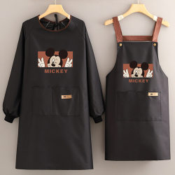 Household Kitchen Waterproof and Oil-Proof Apron for Women, Long-Sleeved Smock for Catering, Women's Cooking Apron, Men's Adult Work Clothes