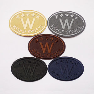
Black W letter oval cloth patch embroidery badge patch patch decorative hole repair down clothing jeans applique