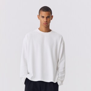 
OCTOBEE LAB cotton Chinese noble horse cotton COOLMAX quick-drying antibacterial short wide basic long-sleeved T-shirt for men