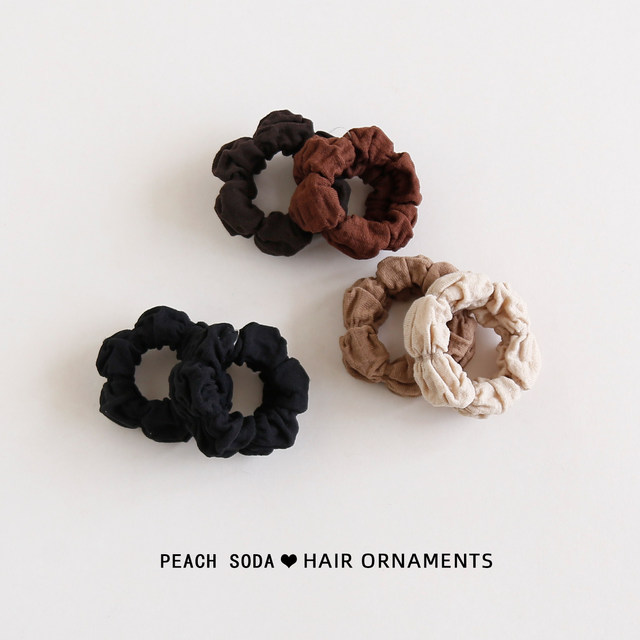 
Milk coffee style ~ high ponytail ball hair circle thick hair rope high elasticity and durable rubber band leather cover women's headband headwear