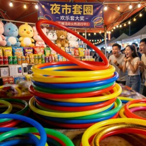 Set circle stall toy night market stalls, rings, children's game wedding plastic throwing set props full set

