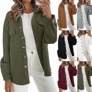 
2025 autumn and winter European and American women's new style women's solid color diamond pocket light casual jacket jacket