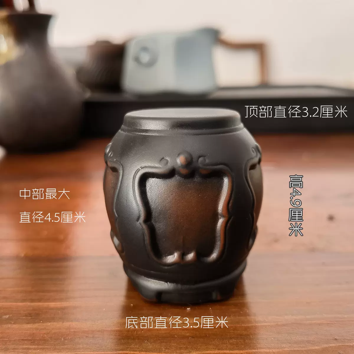 建水紫陶盖置盖托功夫茶具配件零配紫砂陶瓷纯手工茶壶盖碗盖架-Taobao