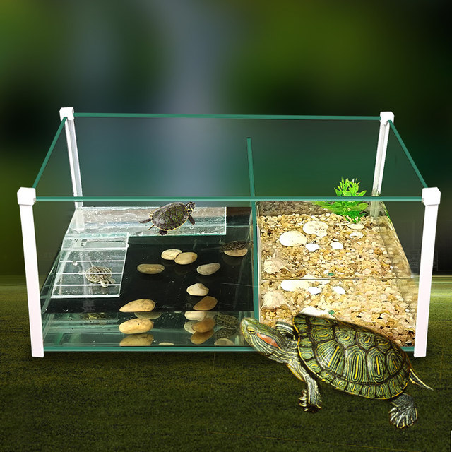 Turtle special tank turtle house small glass goldfish tank fish turtle ...