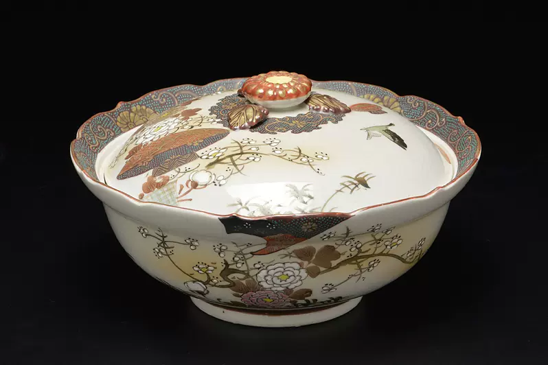 五】太田垣蓮月尼自詠和歌入煎茶碗 五客 箱付