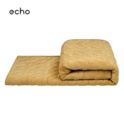 Light Luxury Children's Room Model Room Rug, Bed Runner, Yellow Embroidered Three-Dimensional Quilted Plaid Nordic Bed Runner Sofa Blanket