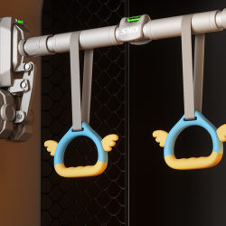 Horizontal Bar for Home Indoor Use, Children's Hanging Rings, No-Drill Door-Mounted Pull-Up Bar, Fitness Equipment, Sports Accessories