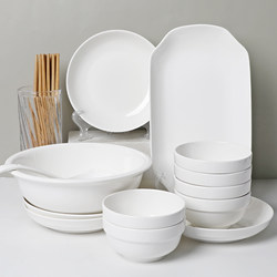 Dinnerware Set 2026 New Model Trendy Chinese-Style Ceramic Tableware High Aesthetic Value Dining Plates Bowls Chopsticks Set for Home Use